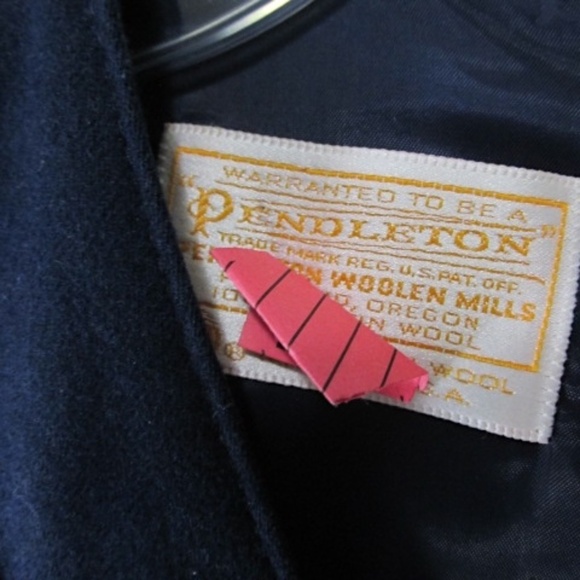 VTG Pendleton Blue Sleeveless Shift Wool Dress, Size L - Picture 5 of 6